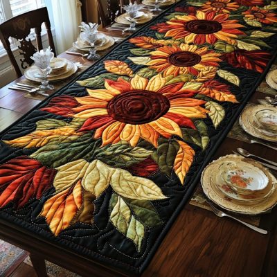 Autumn Garden Quilted Table Runner