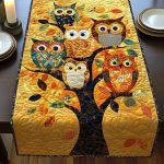 Autumn Hoots Quilted Table Runner