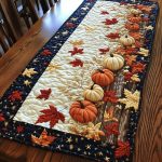 Autumn Pumpkin Quilted Table Runner