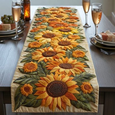 Autumn Rays Quilted Table Runner