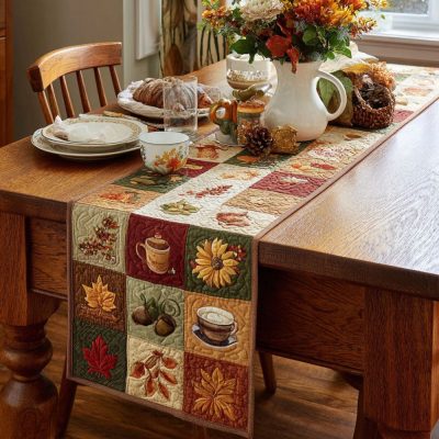Autumn Woodlands Quilted Table Runner