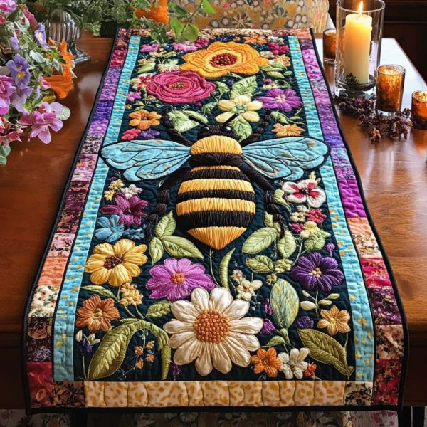 Bee Bloom Quilted Table Runner