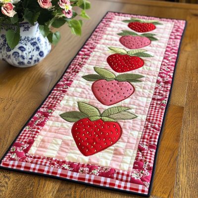 Berry Love Quilted Table Runner