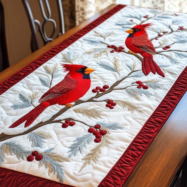 Berry Whisper Quilted Table Runner