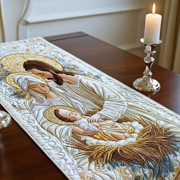 Bethlehem Starlight Quilted Table Runner