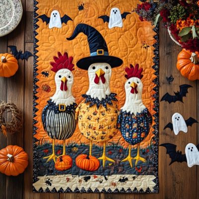 Bewitching Farm Quilted Table Runner