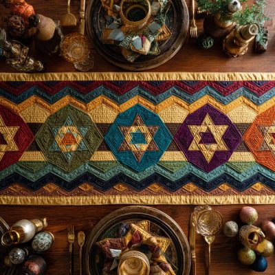 Blessed Star Quilted Table Runner