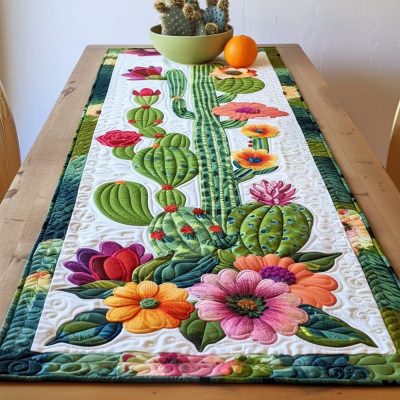 Blooming Desert Quilted Table Runner
