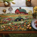 Blooming Barnyard Quilted Table Runner