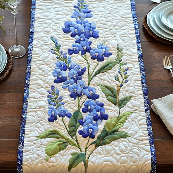 Bluebonnet Glory Quilted Table Runner