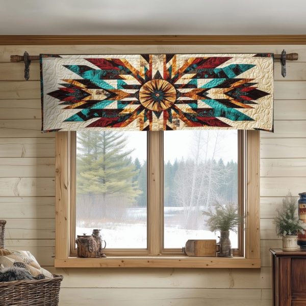 Boho Sunflare Quilted Valance