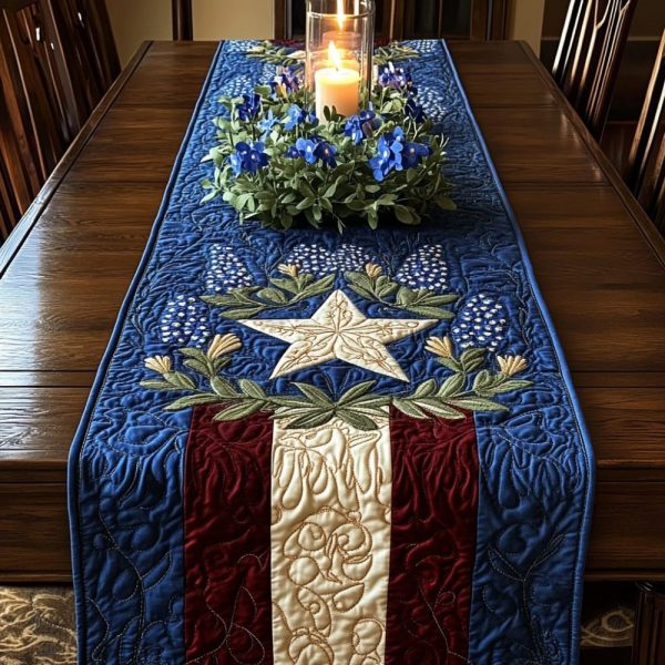 Bold Stars Quilted Table Runner