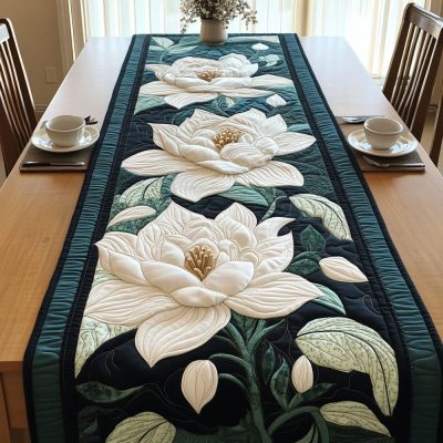 Botanical Grace Quilted Table Runner