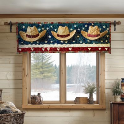 Brave Hat Days Quilted Valance