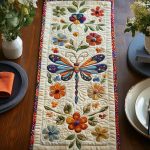 Breeze Blooms Quilted Table Runner