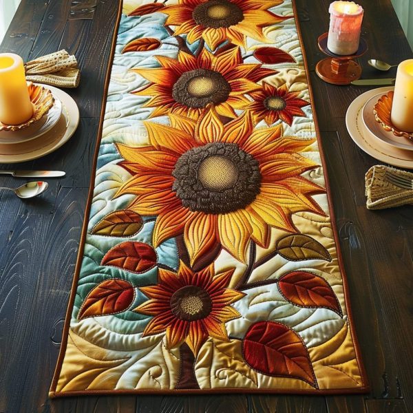 Bright Blooms Quilted Table Runner