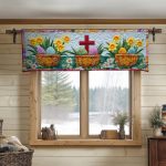 Bunny Easter Blessings Quilted Valance
