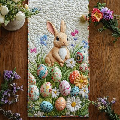 Bunny Trails Quilted Table Runner