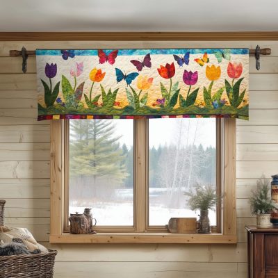Butterfly Bliss Quilted Valance