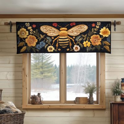 Buzzing Blooms Quilted Valance