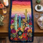 Cactus Glow Quilted Table Runner