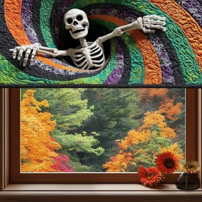 Candy Cone Abyss Quilted Valance