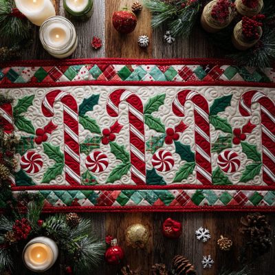 Candy Symphony Quilted Table Runner