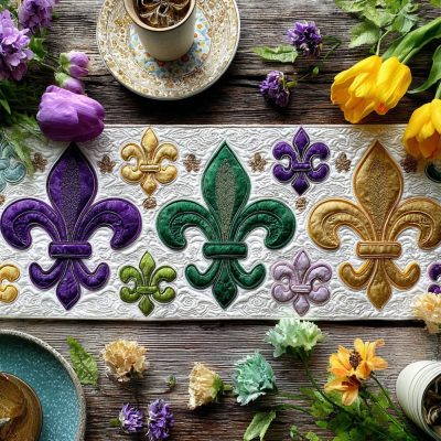 Carnival Crest Quilted Table Runner