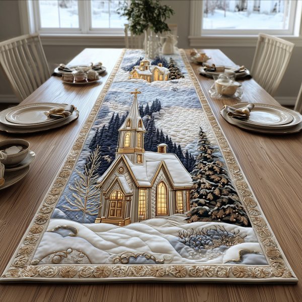 Cathedral Of The Pines Quilted Table Runner