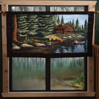 Cedarwood Haven Quilted Valance