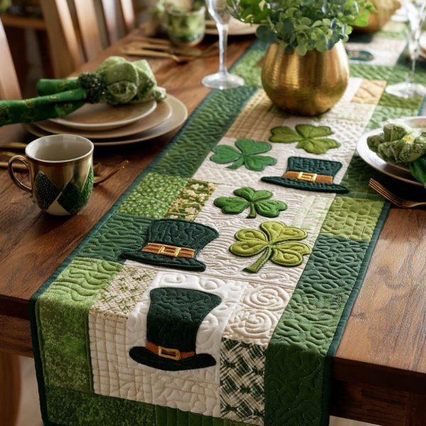 Celtic Clover Quilted Table Runner