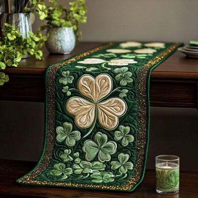 Celtic Green Quilted Table Runner