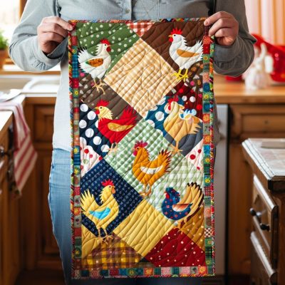 Cheerful Chickens Chicken Table Runner