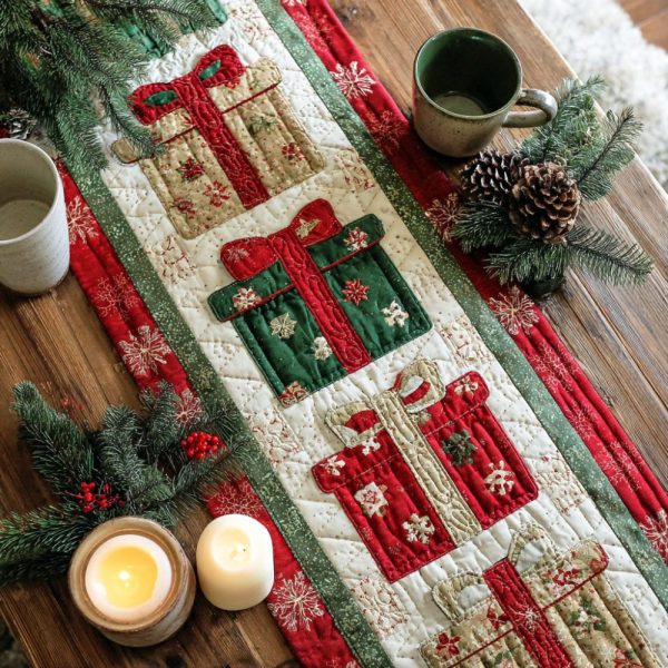 Christmas Glow Quilted Table Runner