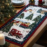 Christmas Town Quilted Table Runner