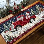 Christmas Tree Delivery Quilted Table Runner