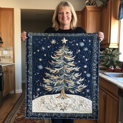 Christmas Tree Quilted Table Runner