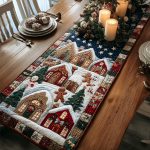 Christmas Village Quilted Table Runner