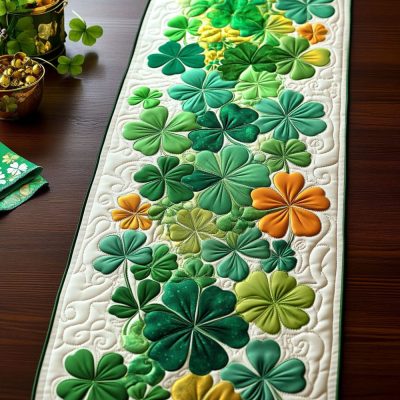 Clover Harmony Quilted Table Runner