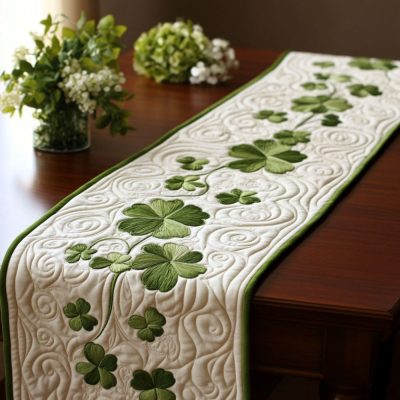 Clover Harmony Quilted Table Runner