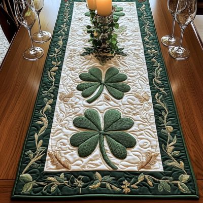 Clover Trail Quilted Table Runner