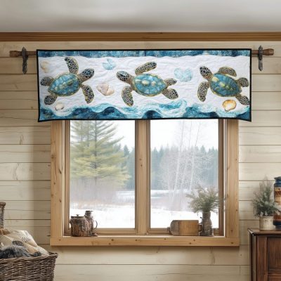 Coastal Wanderer Quilted Valance