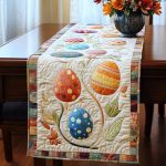 Colorful Easter Basket Quilted Table Runner