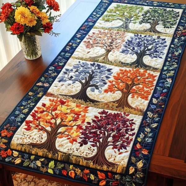 Colorful Seasons Quilted Table Runner