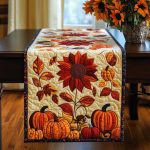 Copper Blossom Quilted Table Runner