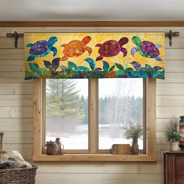 Coral Haven Quilted Valance