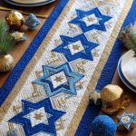 Star Of David Quilted Table Runner