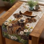 Cowboy Highland Quilted Table Runner