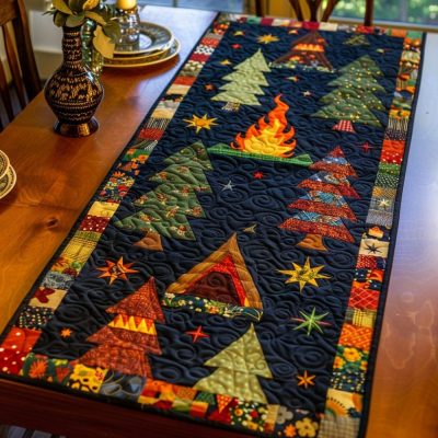 Cozy Campsite Quilted Table Runner