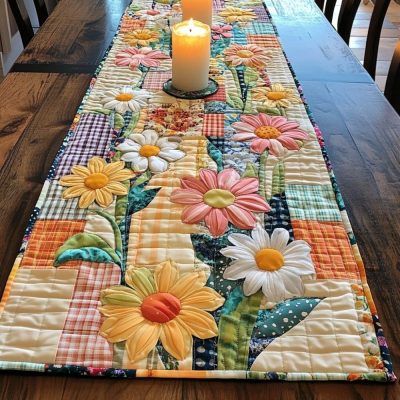 Cozy Florals Quilted Table Runner